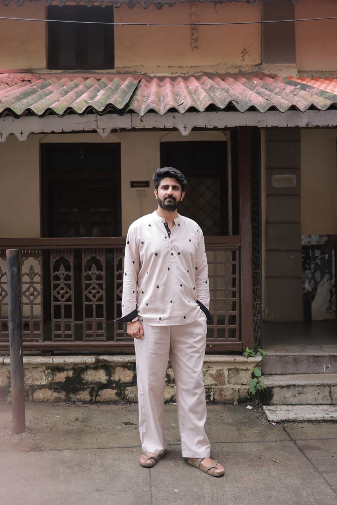 Clubs & Spades-Beige Short Kurta - Image 3