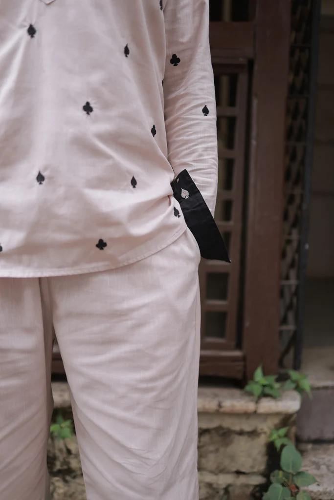 Clubs & Spades-Beige Short Kurta - Image 4