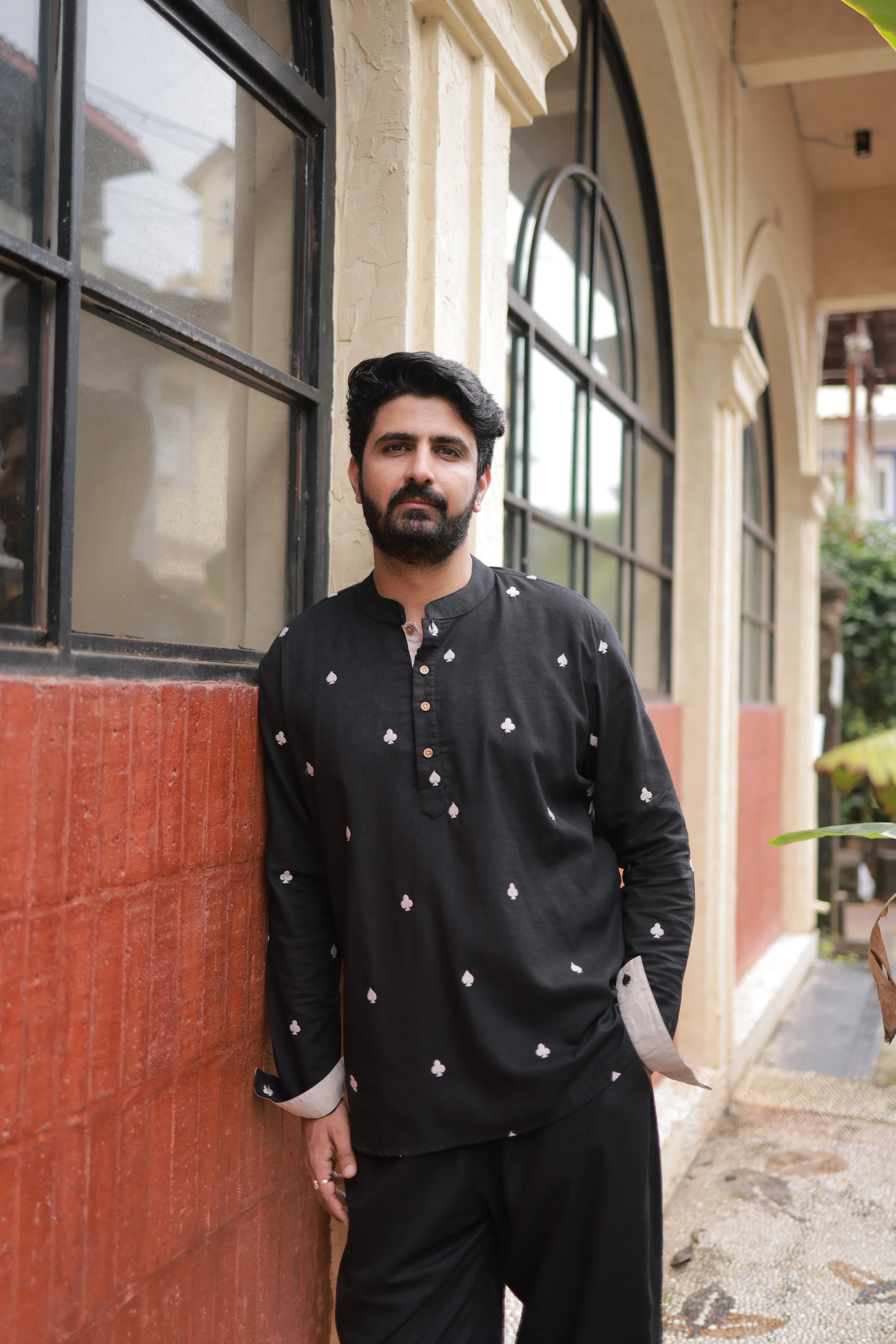 Clubs & Spades-BL Short Kurta - Image 5