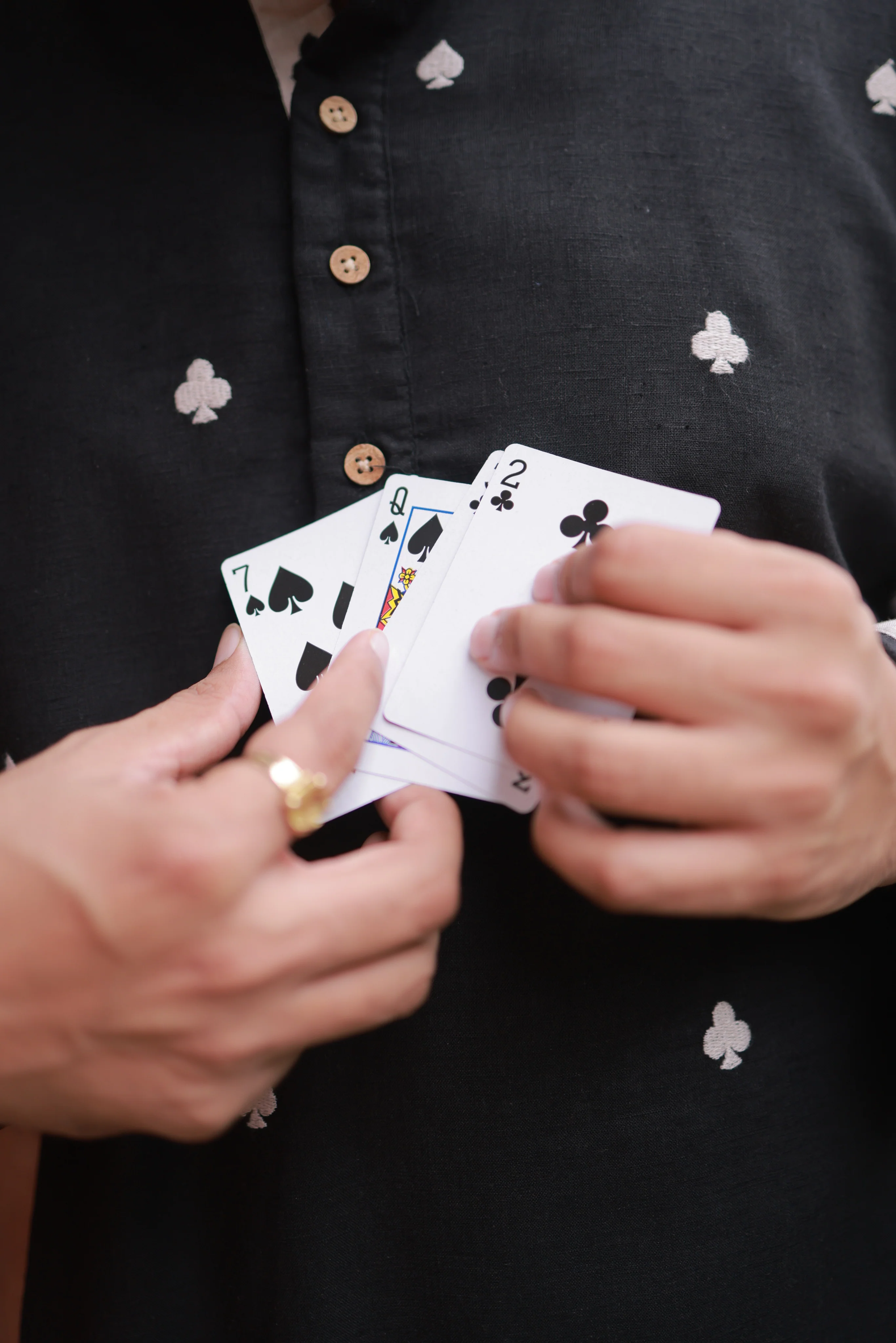 Clubs & Spades-BL Short Kurta - Image 6