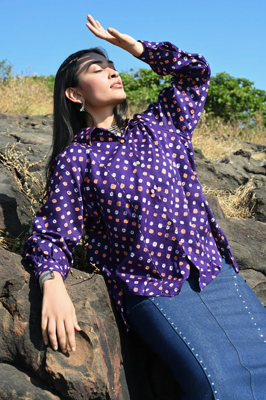 Jamun bandhani shirt - Image 3