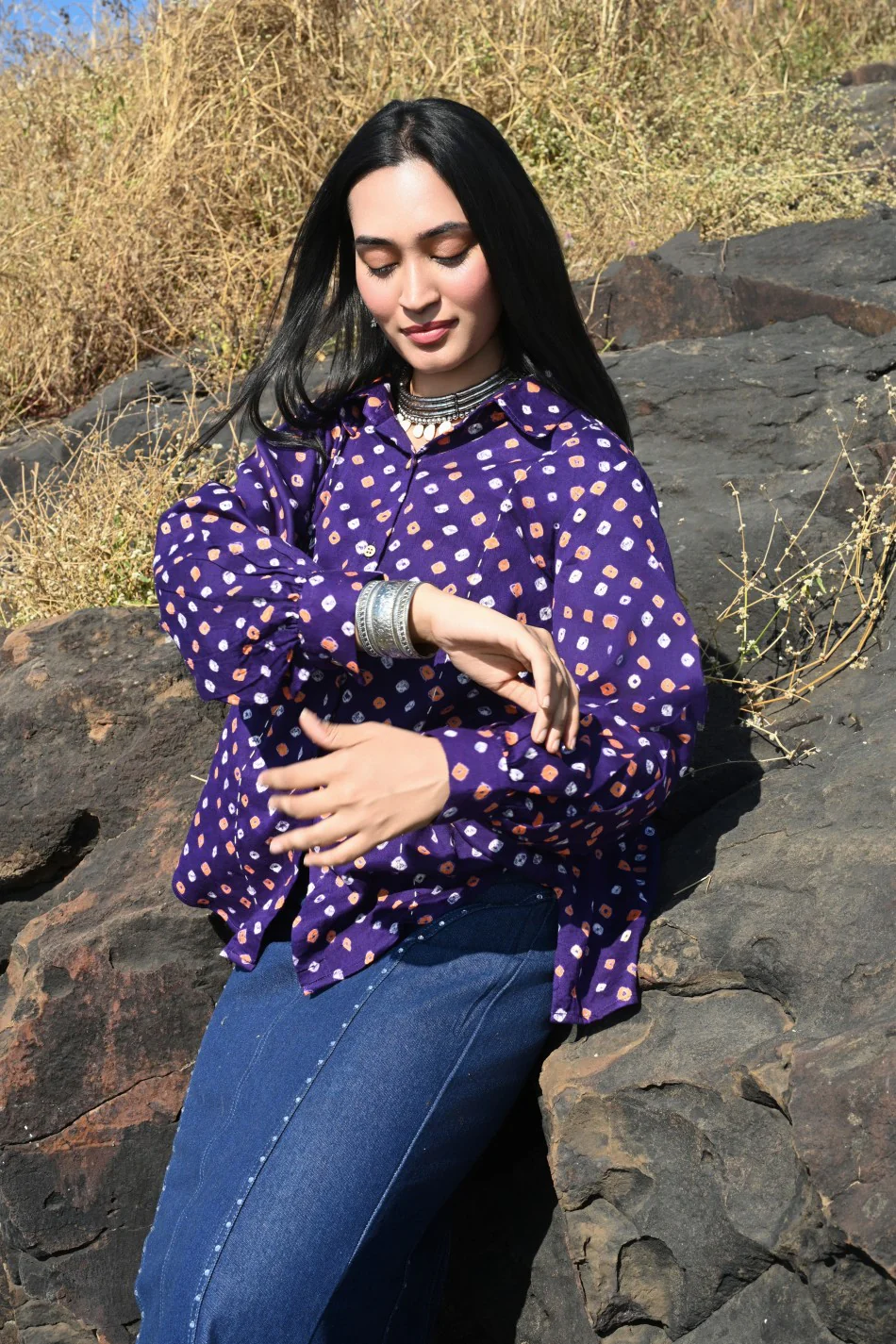 Jamun bandhani shirt - Image 7