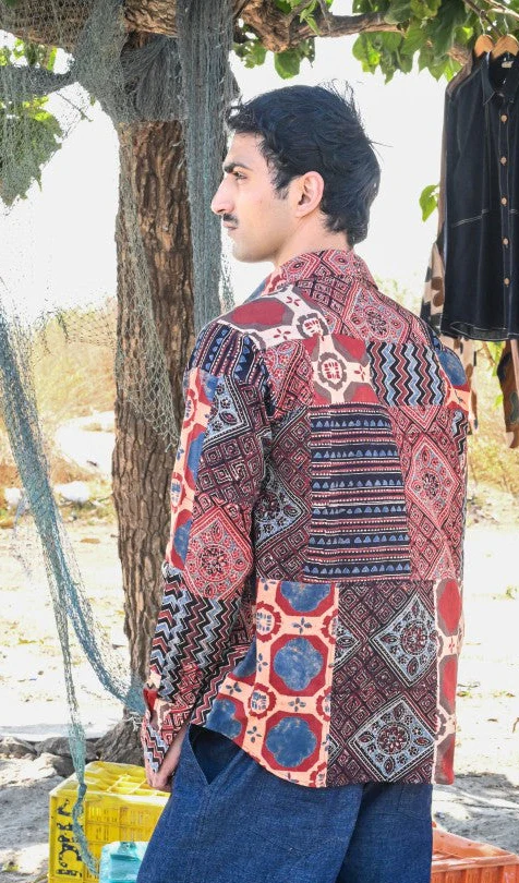 Ajrakh block shirt - Image 7