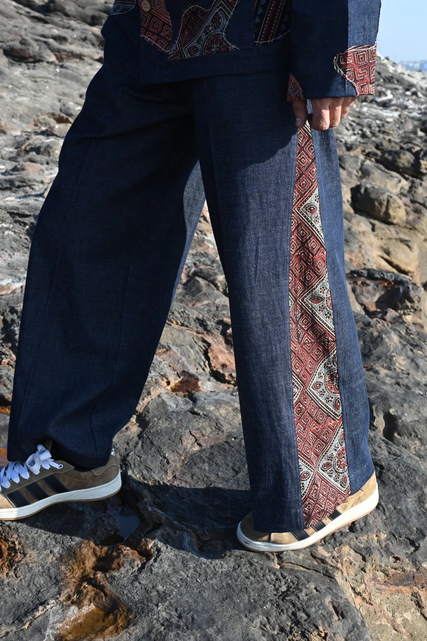 Denim Ajrakh Pants - Image 4