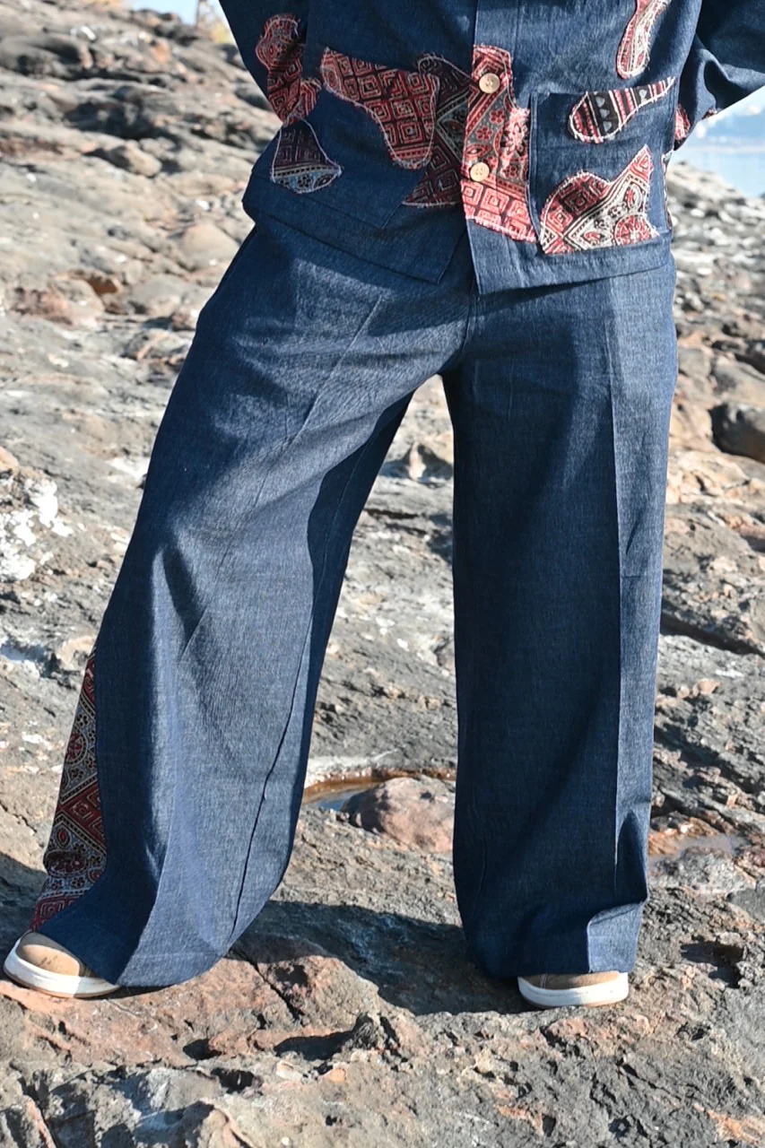 Denim Ajrakh Pants - Image 5