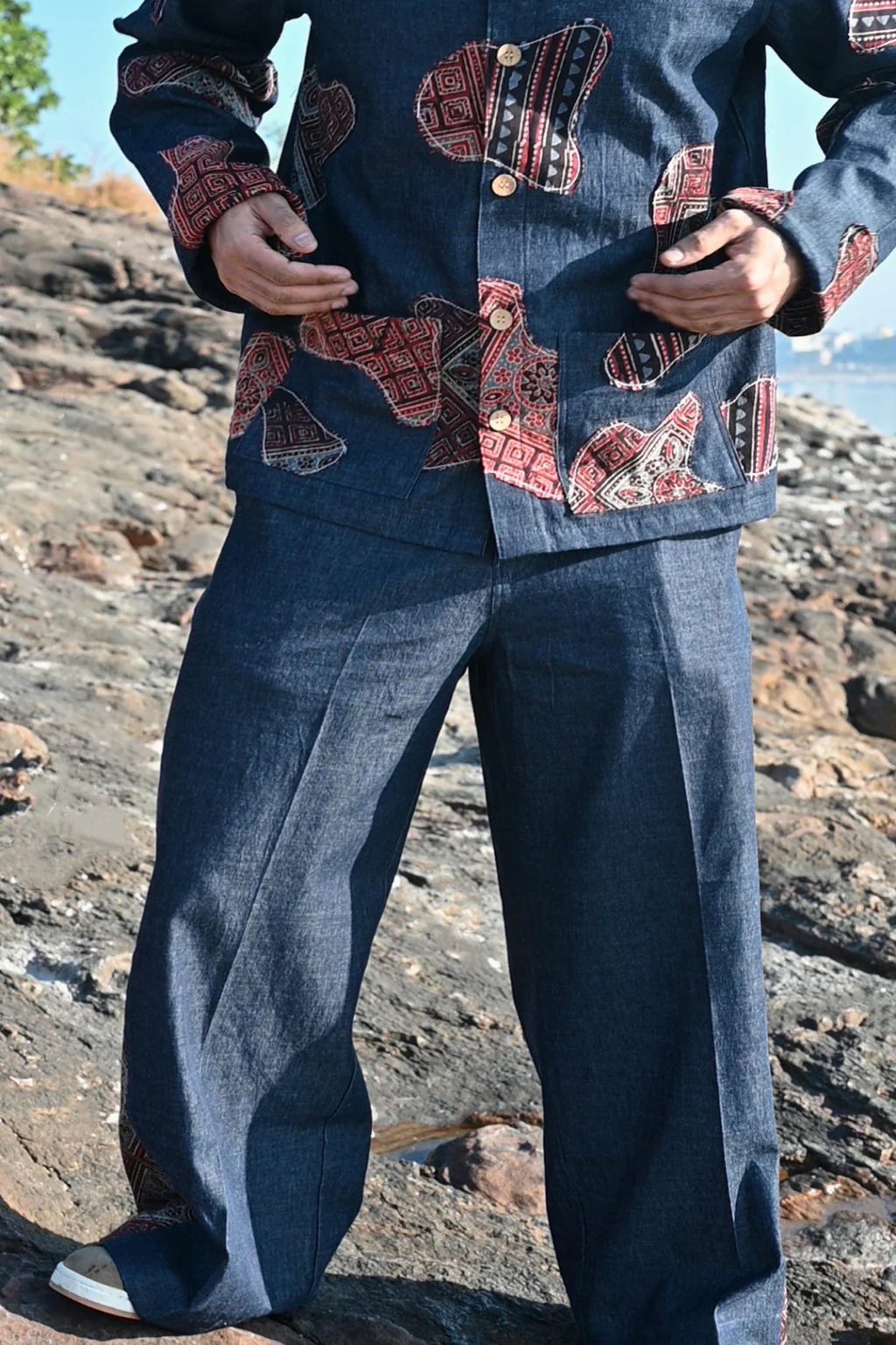 Denim Ajrakh Pants - Image 7