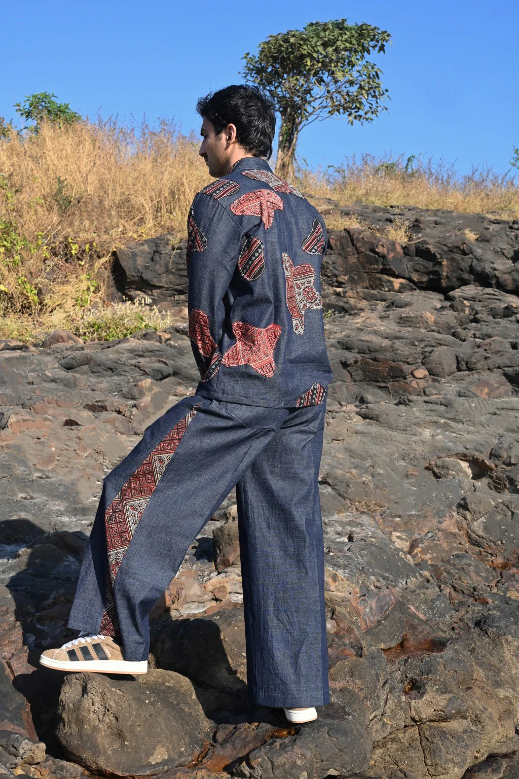 Denim Ajrakh Pants - Image 8