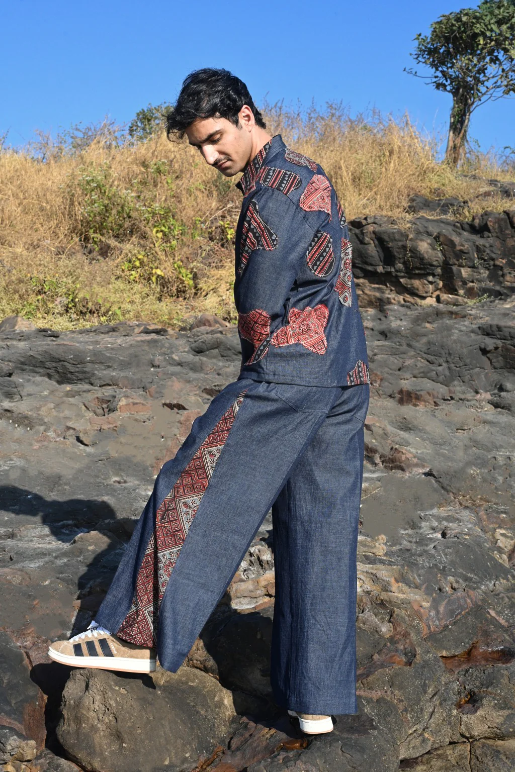 Denim Ajrakh Set - Image 4