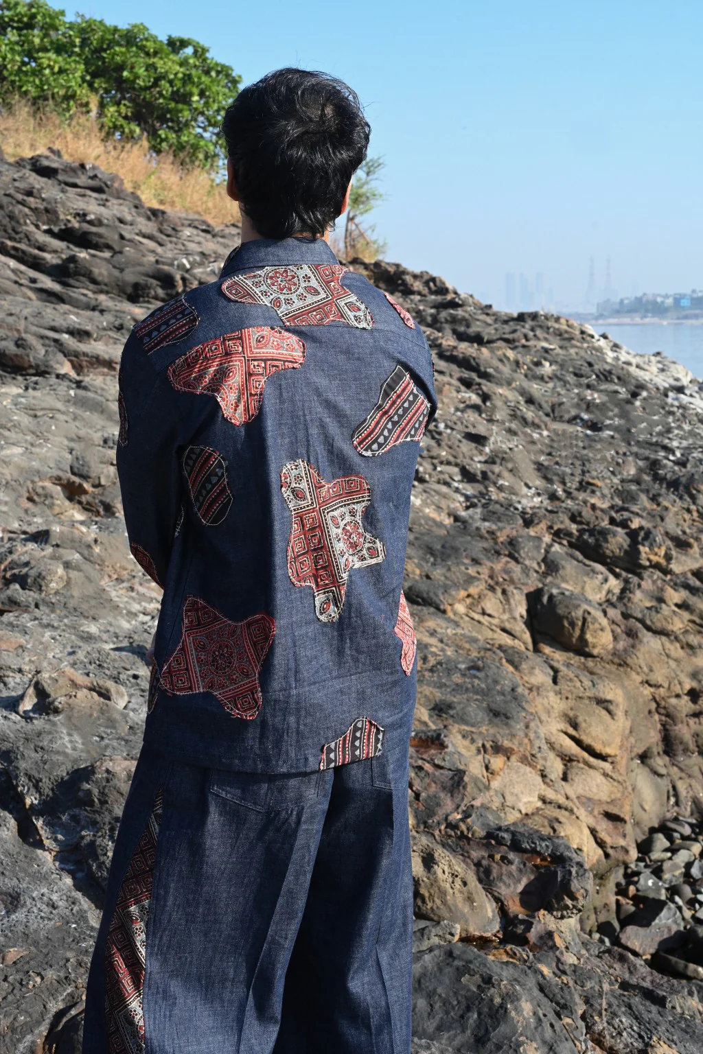 Denim ajrakh shirt - Image 6