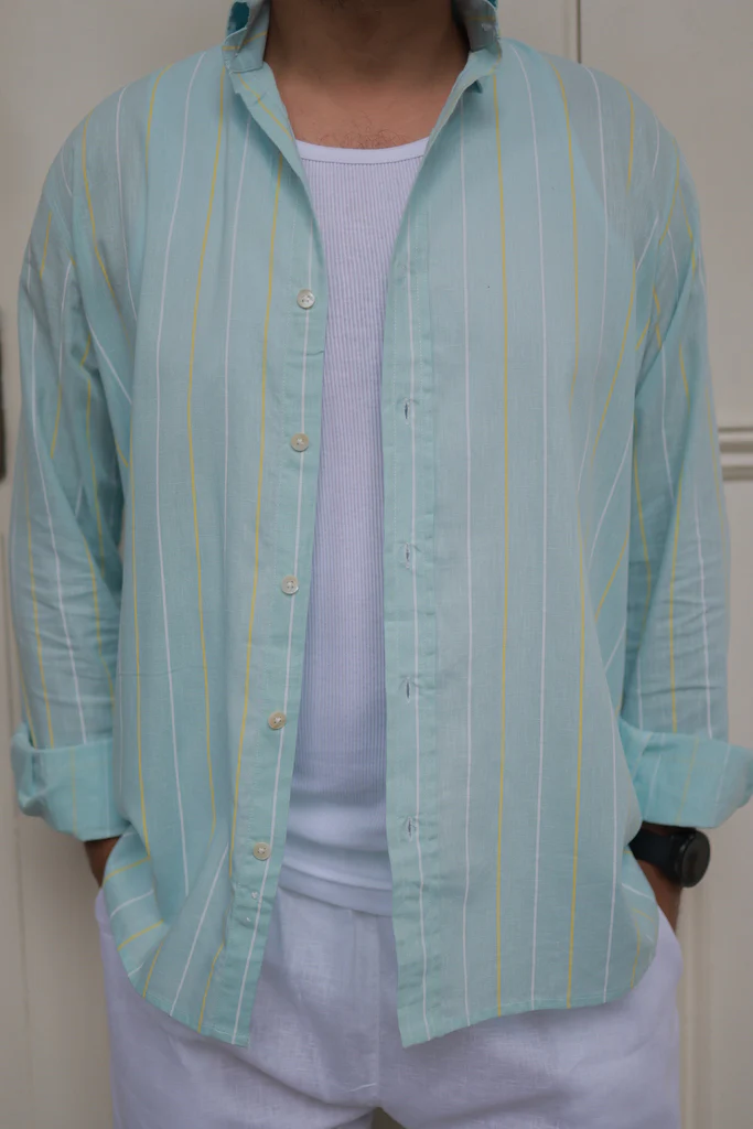 SkyBlue Stripe Shirt - Image 7