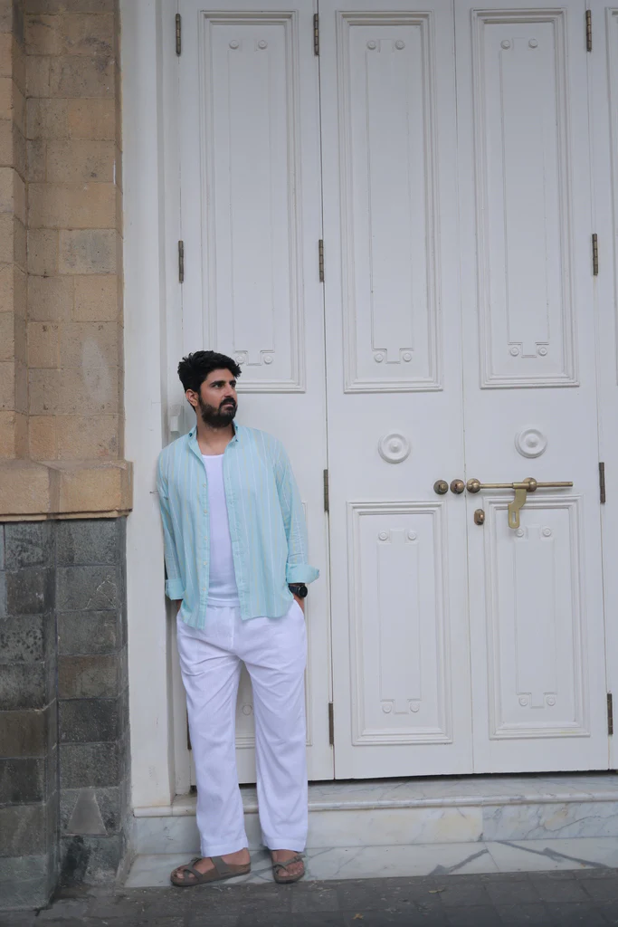 SkyBlue Stripe Shirt - Image 8