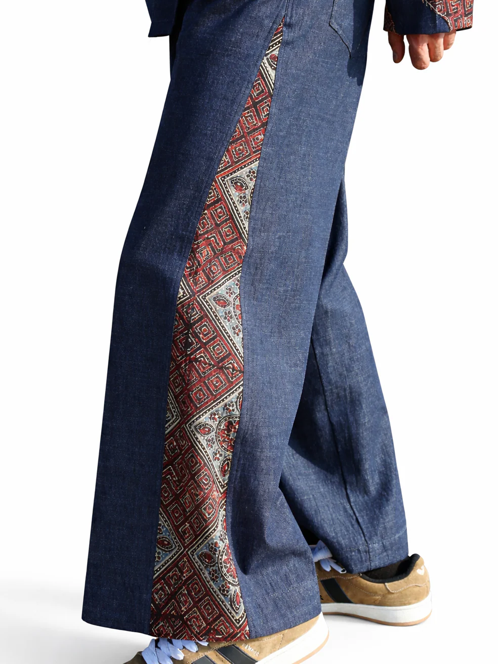 Women Denim Ajrakh set - Image 4